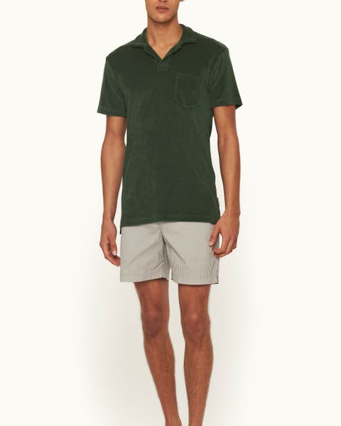 Terry Towelling Tailored Fit Towelling Polo Shirt