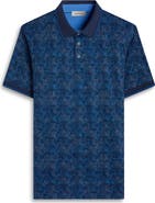 Bugatchi Vance OoohCotton® Leaf Print Polo