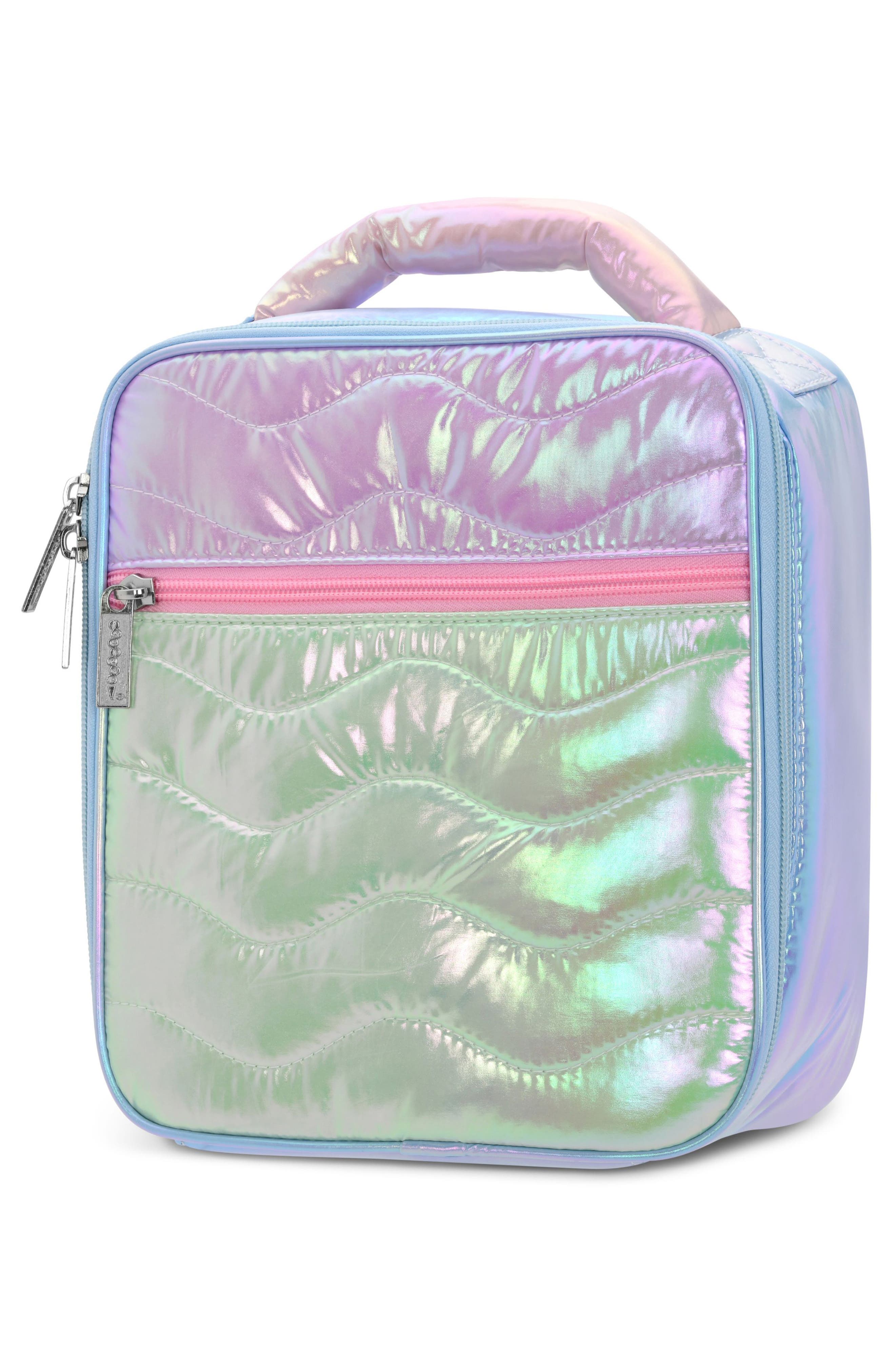 Iscream Kids' Quilted Colorblock Lunch Tote, Alternate, color, 