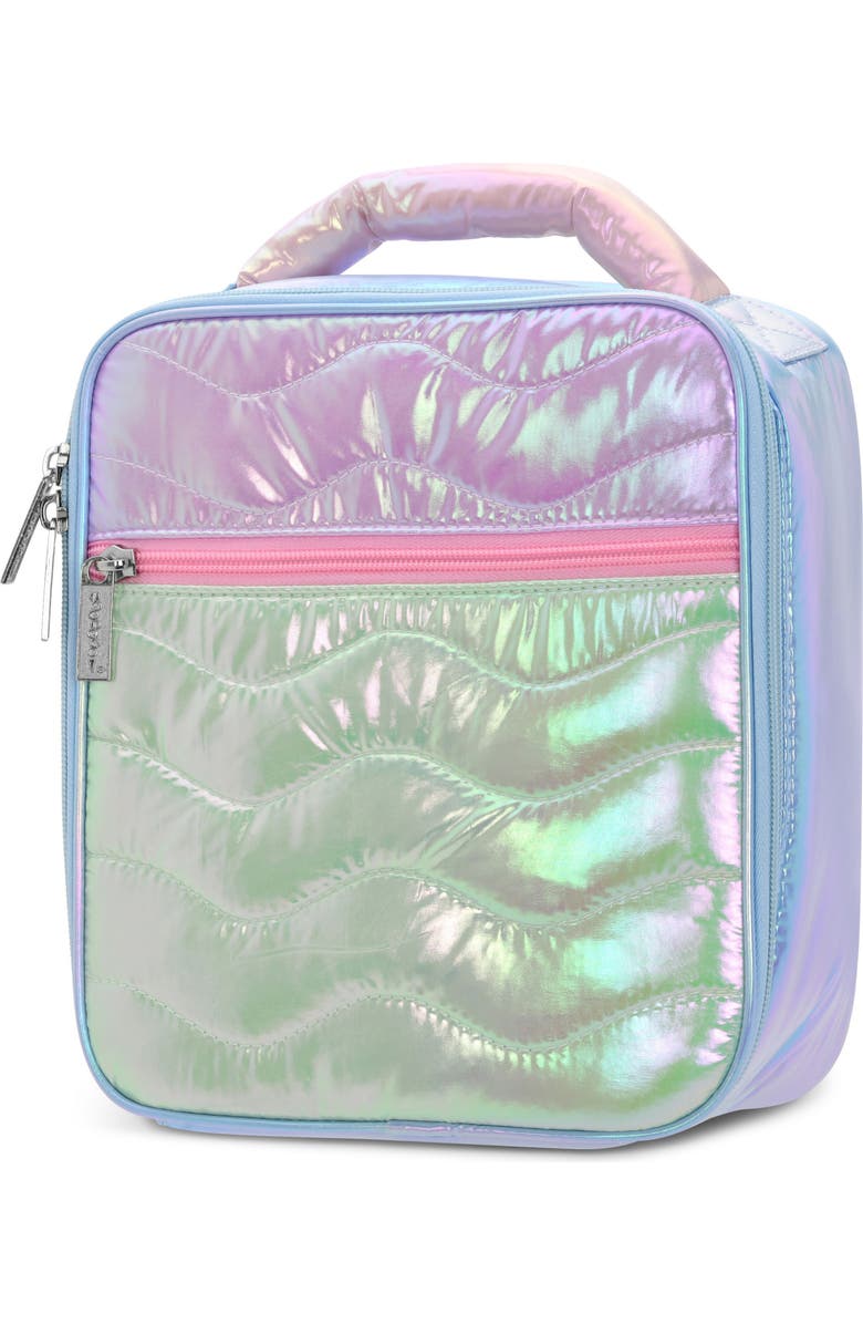 Iscream Kids' Quilted Colorblock Lunch Tote, Alternate, color,