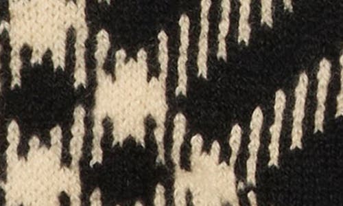 Burberry Large Core Check Cashmere Blend Gloves In Black