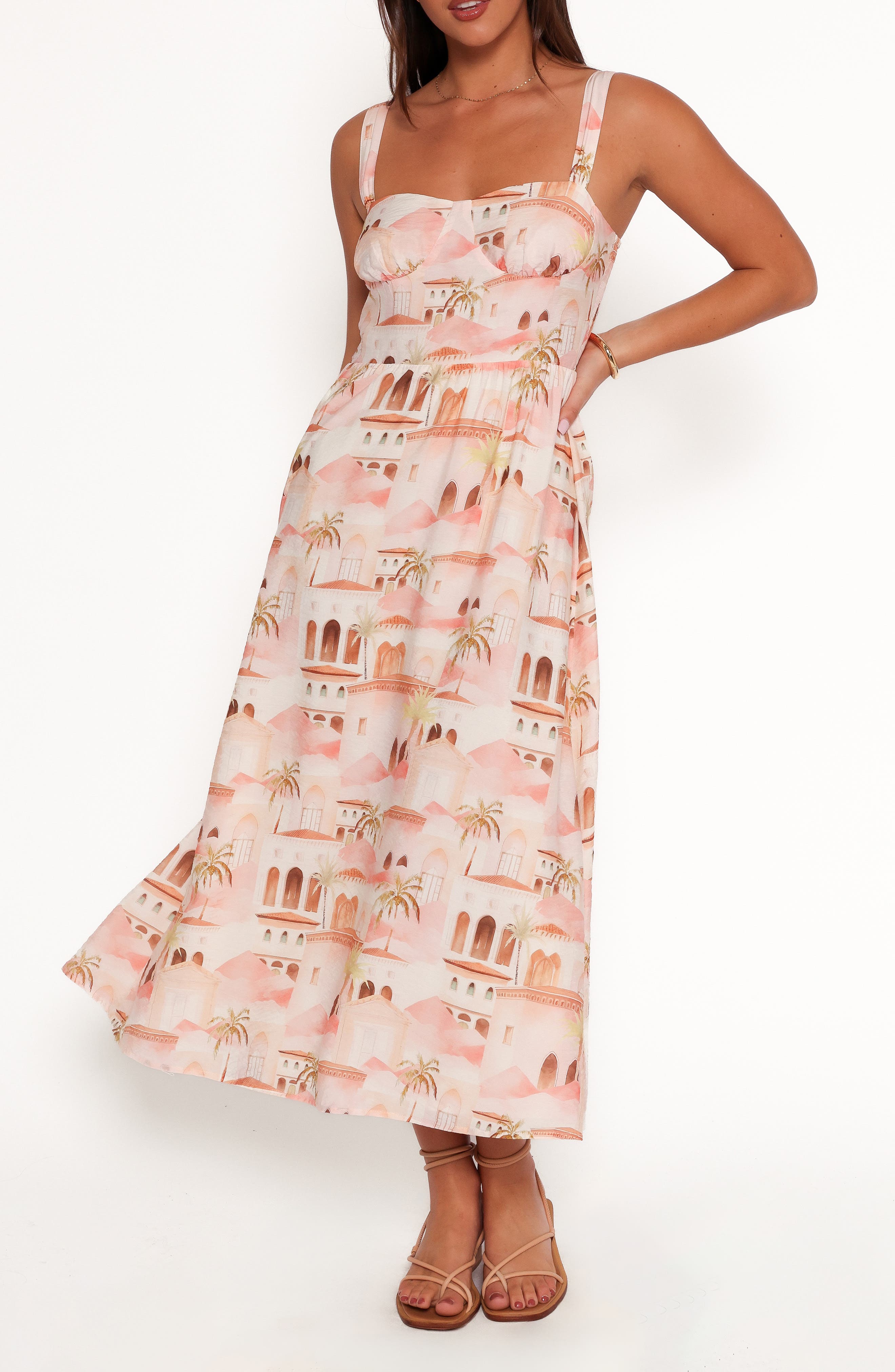 Petal & Pup Laurette Corset Midi Dress