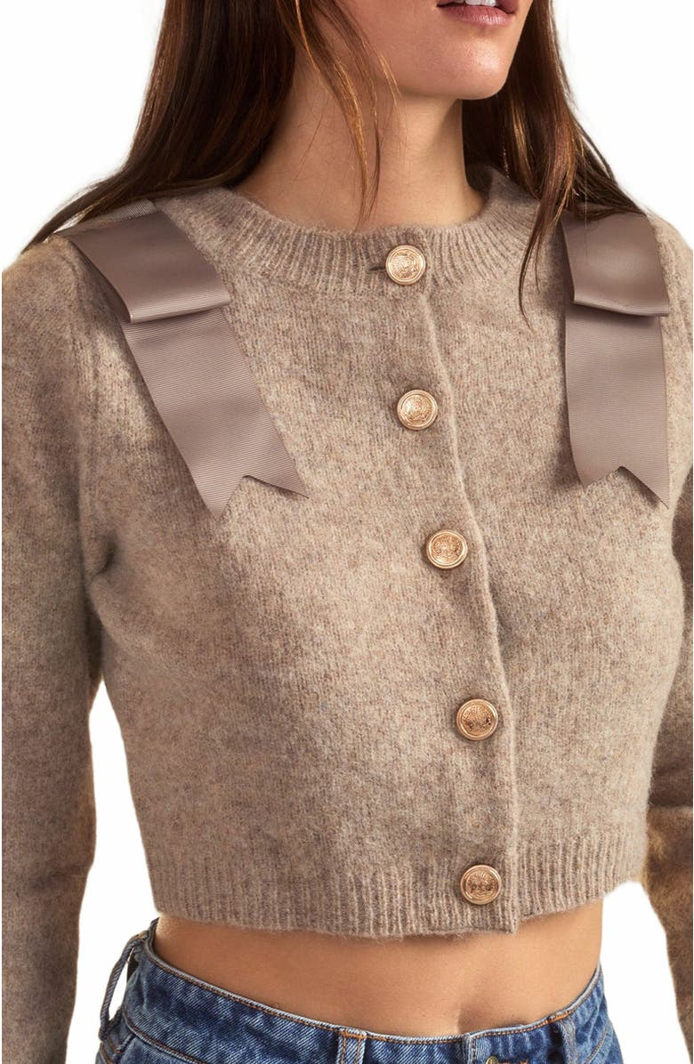 Cynthia Rowley Ivy Cropped Wool Cardigan, Alternate, color,