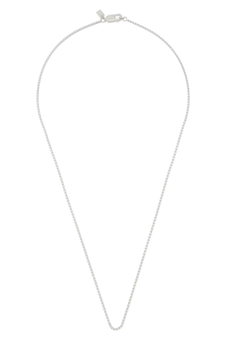 Leor Slim Chain Necklace, Alternate, color, WARM SILVER