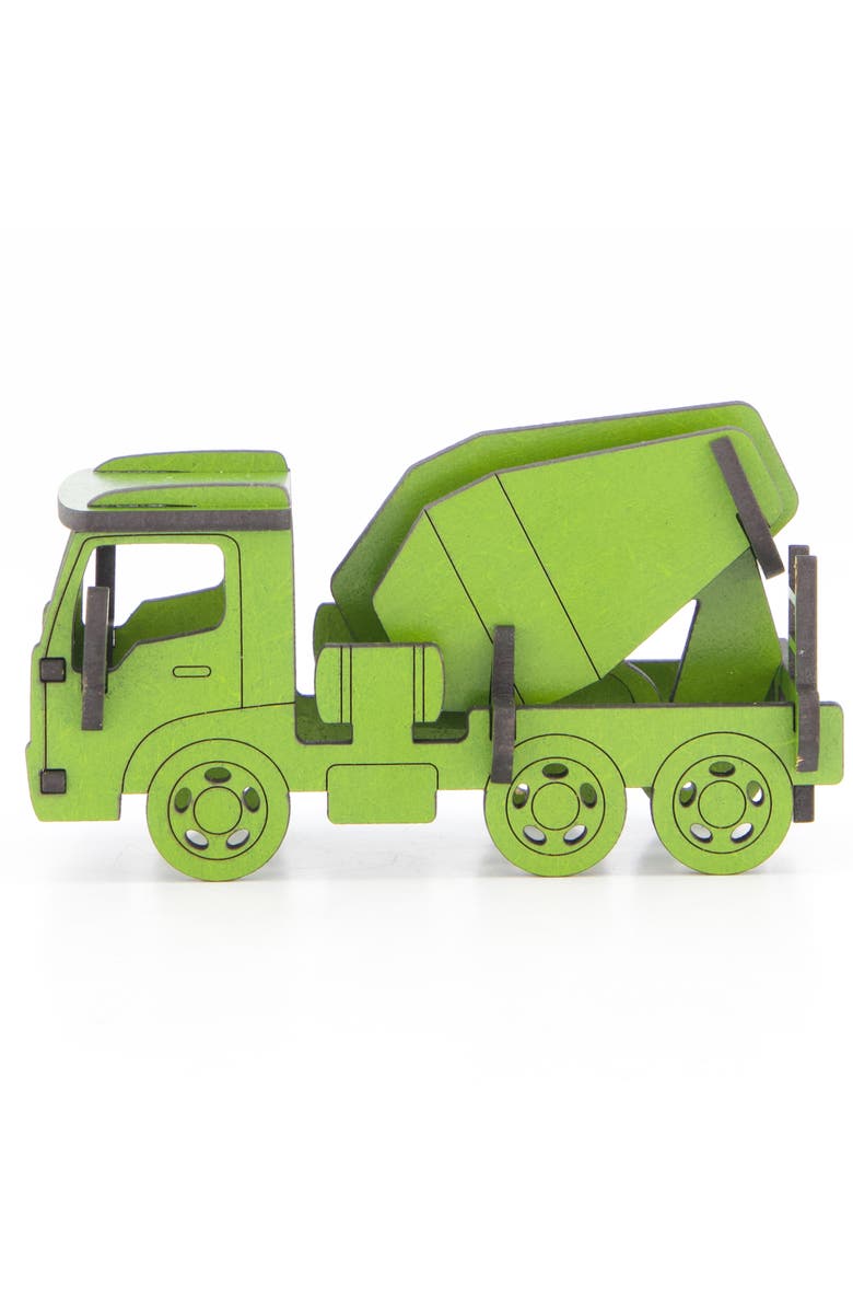 Little & Wood Woodlet Concrete Truck, 3D Wooden Kit Set, Ages 6+, Alternate, color, Multicolored