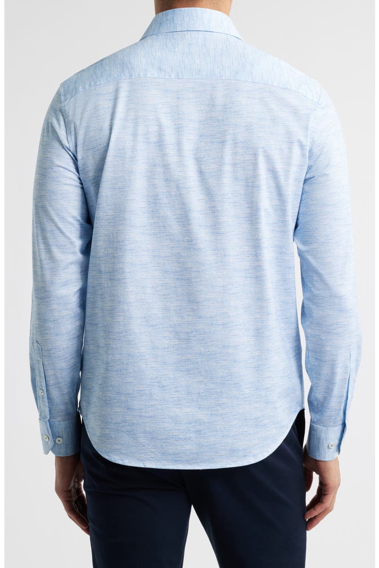 James OoohCotton® Space Dye Button-Up Shirt, Alternate, color, BLUE/ WHITE
