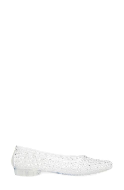 Jeffrey Campbell Bestie Jelly Flat In Transparent