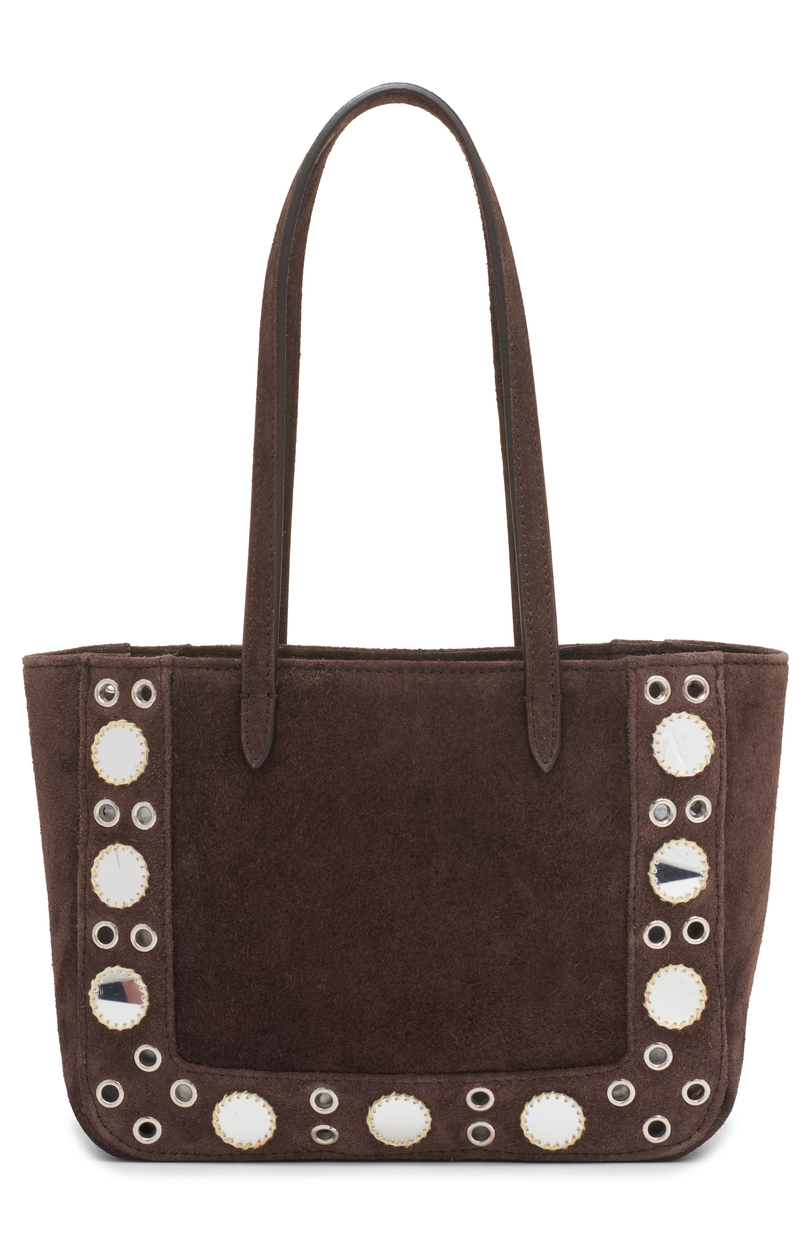 Valentino Garavani Mini Nellcôte Suede Tote Bag, Alternate, color, Multicolor/ Testa Di Moro