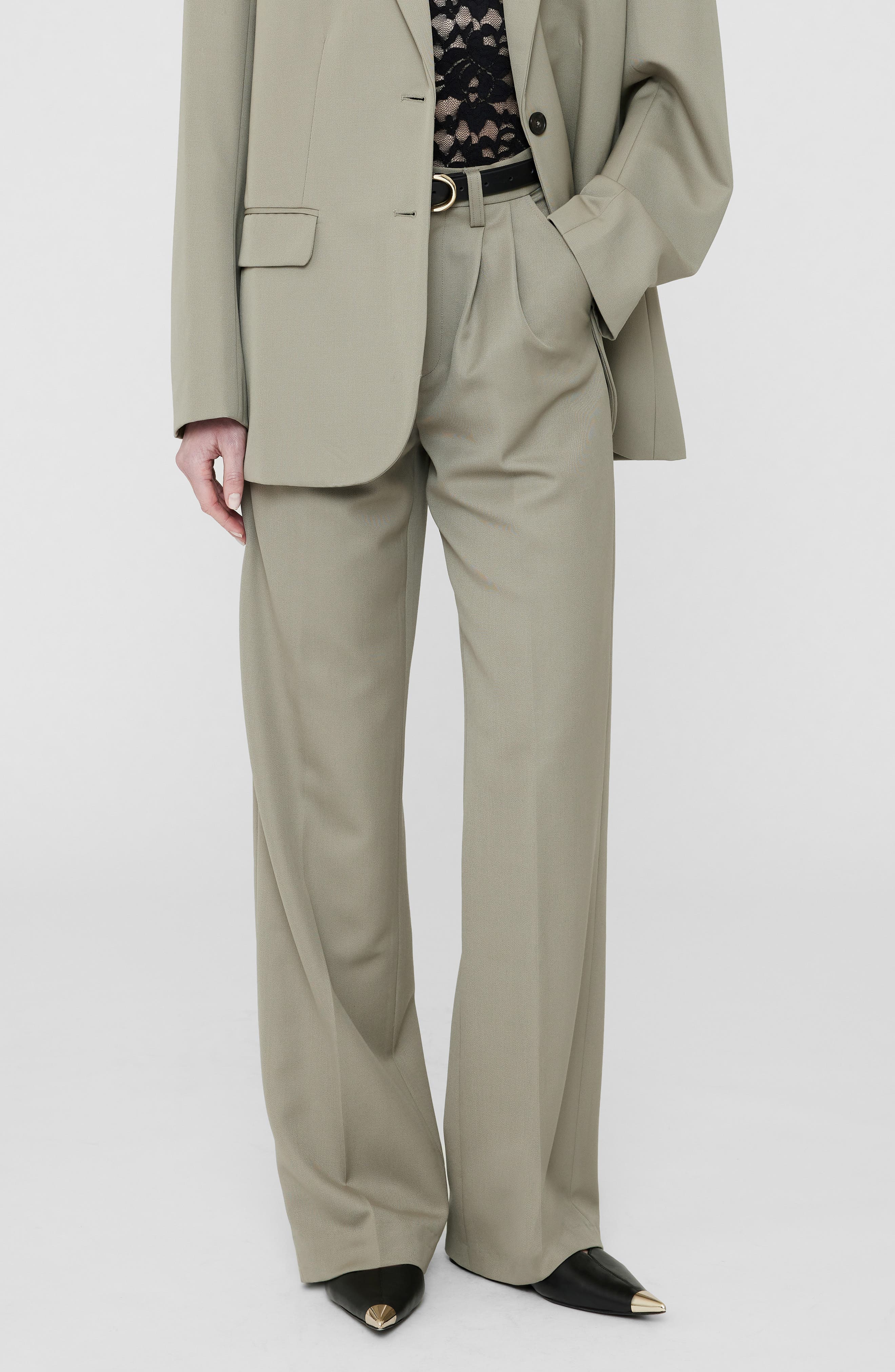Carrie Wool Wide Leg Pants