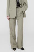 ANINE BING Carrie Wool Wide Leg Pants