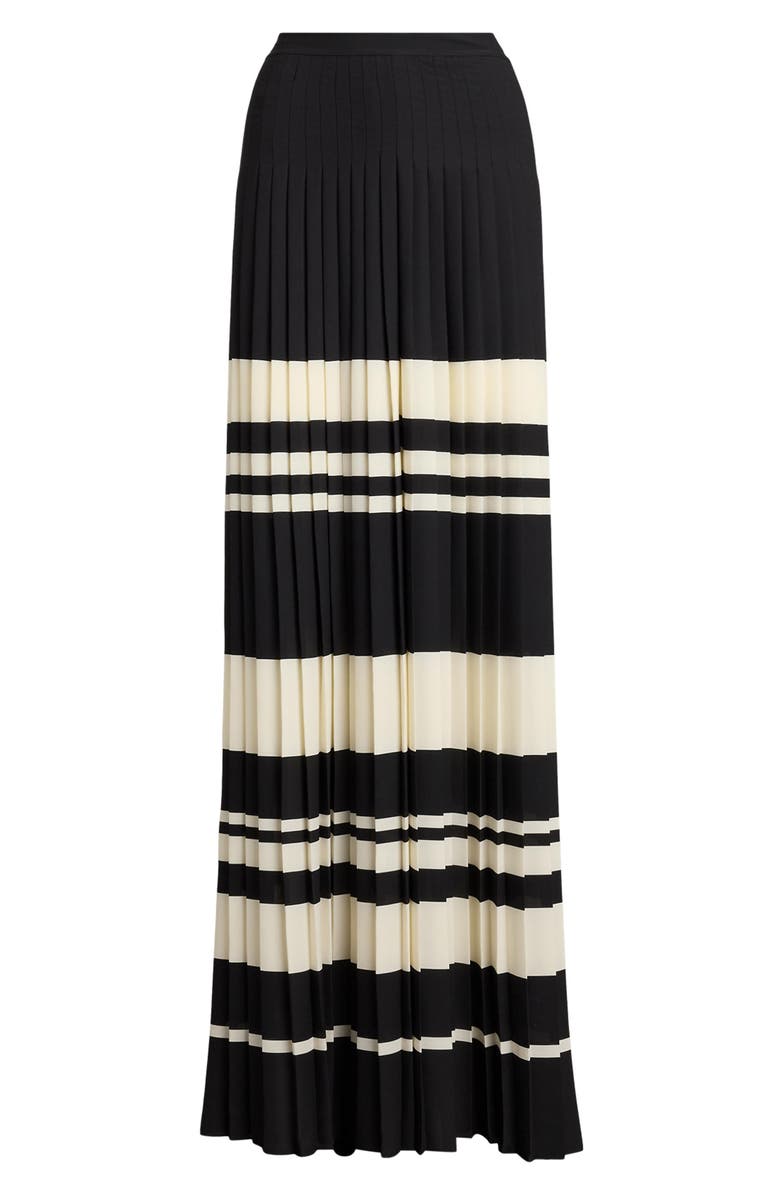 Lauren Ralph Lauren Pleated Stripe Georgette Wide Leg Pants, Alternate, color, 