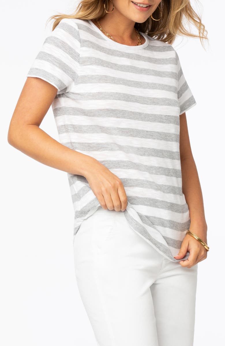 NYDJ Rugby Stripe Short Sleeve T-Shirt, Alternate, color,