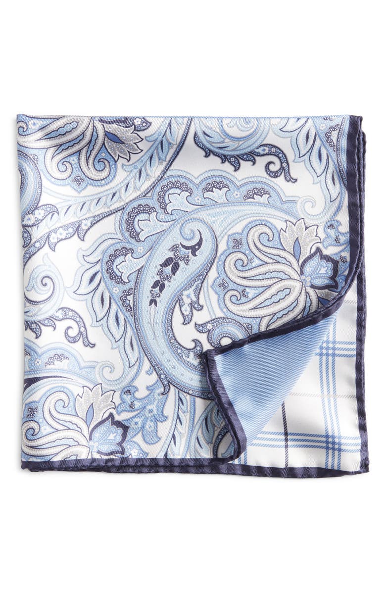 Nordstrom Four Panel Silk Pocket Square, Main, color,