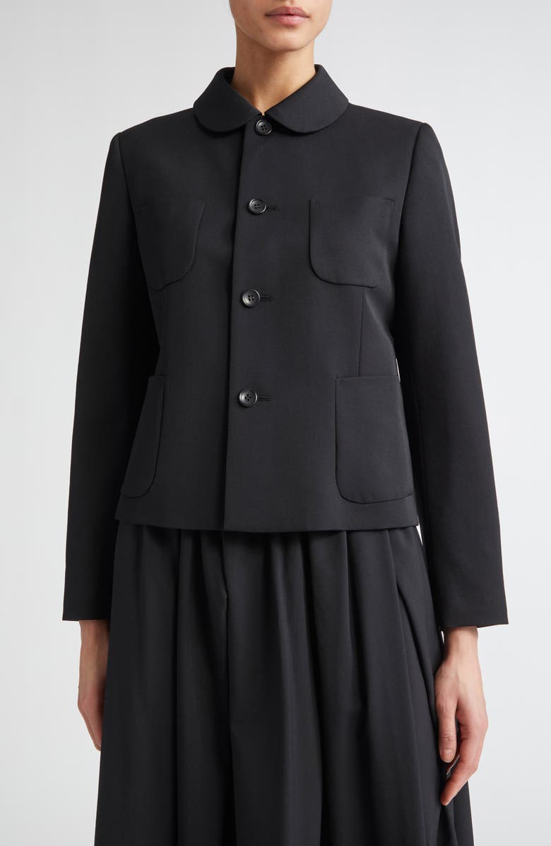 Comme des Garçons Girl Wool Gabardine Jacket, Main, color, 