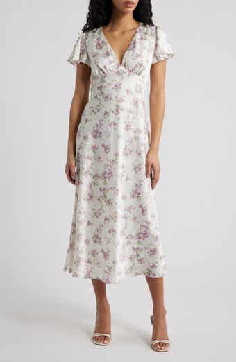 Fernanda Floral Flutter Sleeve Maxi Dress