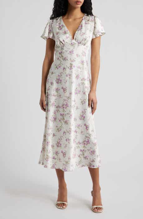 Fernanda Floral Flutter Sleeve Maxi Dress