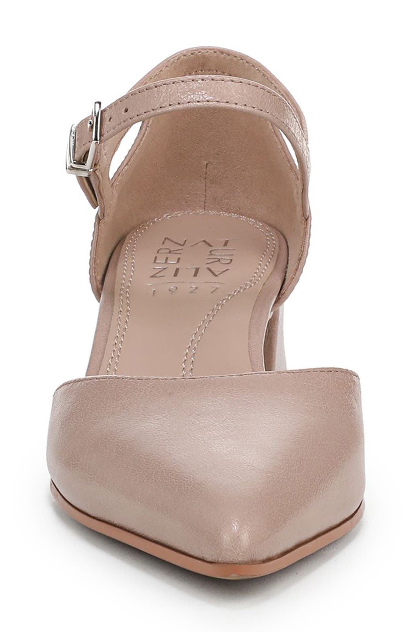 Maddox Ankle Strap Pointed Toe Pump, Alternate, color, WARM TAUPE TAN