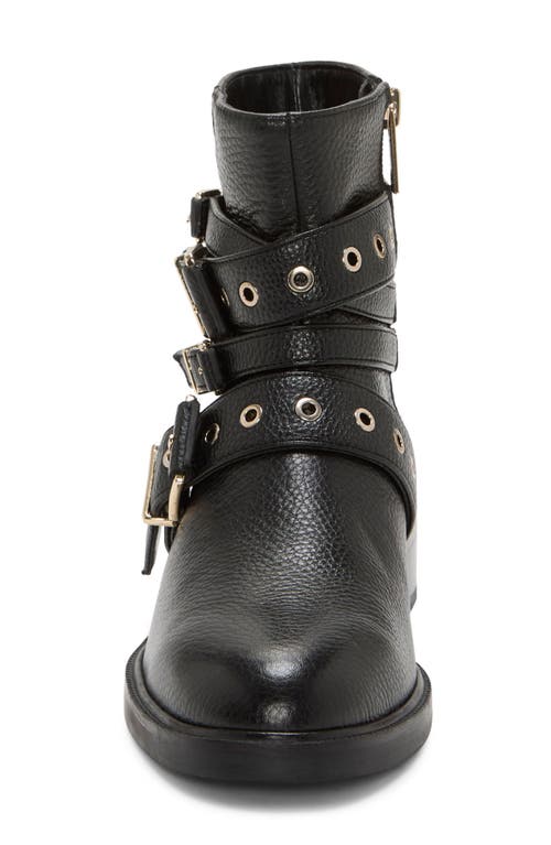 Vince Camuto Arielle Buckle Moto Boot In Black