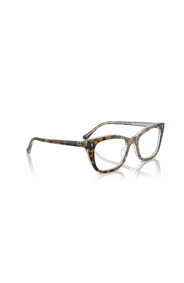 Ray-Ban 52mm Rectangle optical glasses, Alternate, color, Brown