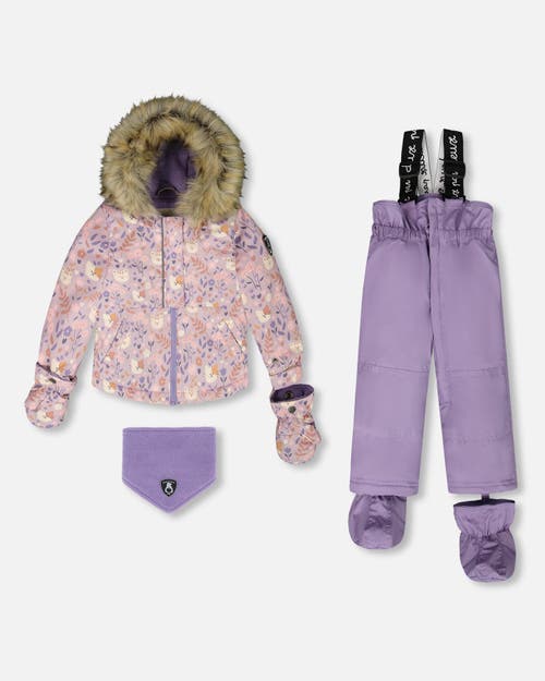 Deux Par Deux Two-piece Play Snowsuit In Purple