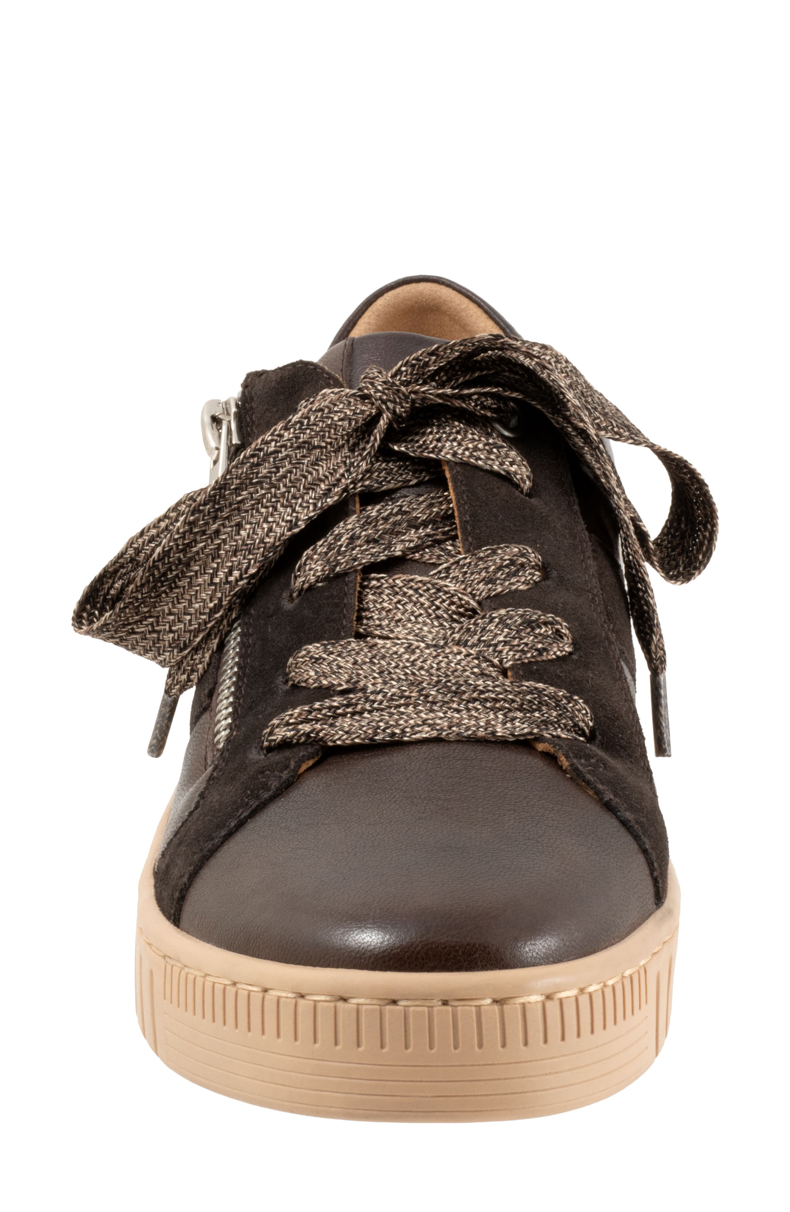 Tinah Leather Sneaker, Alternate, color, MAHOGANY