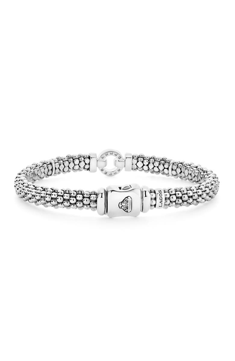 LAGOS Enso Diamond Station Bracelet, Alternate, color, Silver/Gold