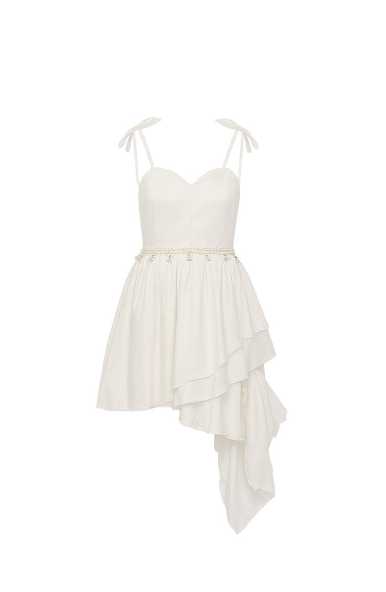 Tulleen Bow Strap Layered Dress, Alternate, color, White