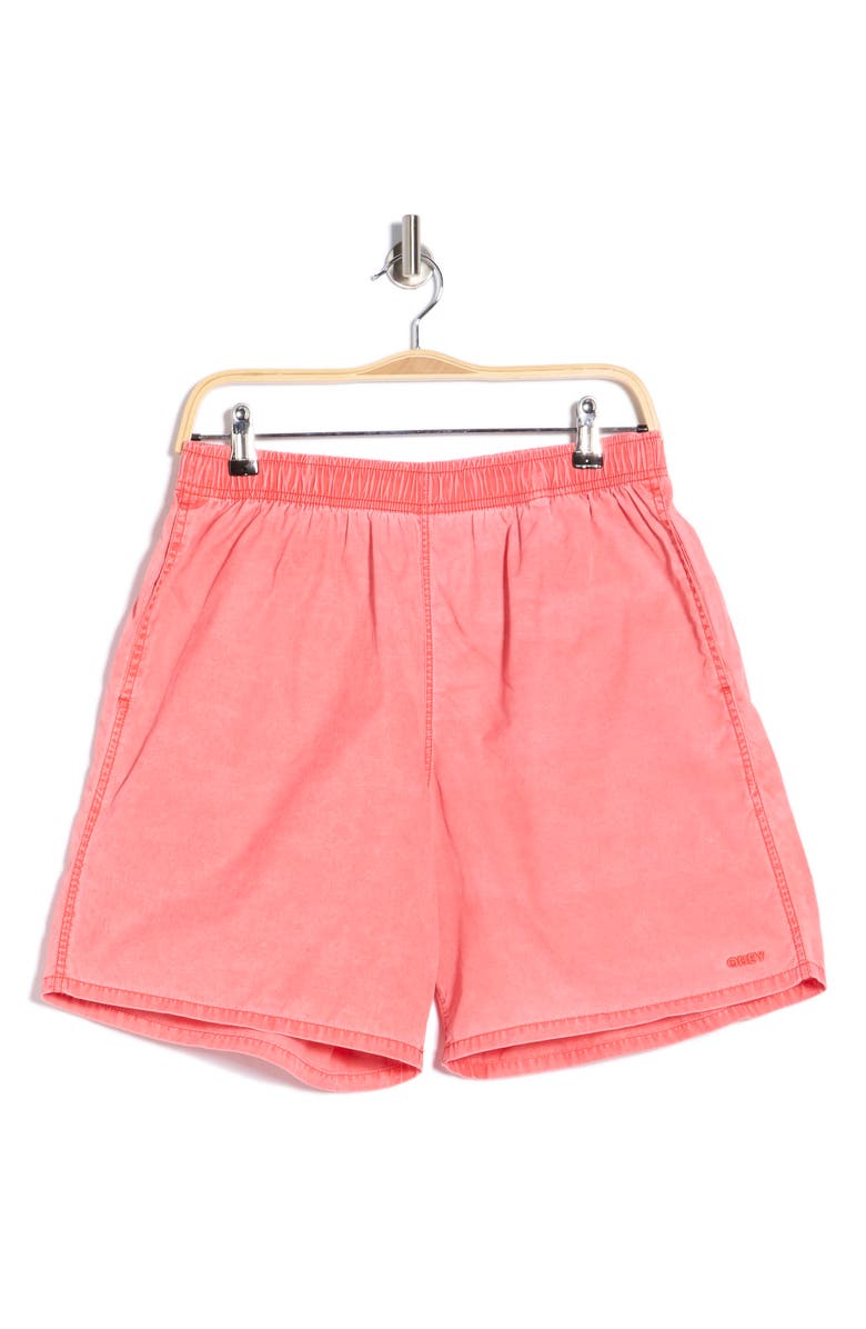 Obey Easy Pigment Nylon Shorts, Alternate, color, Pigment Salsa