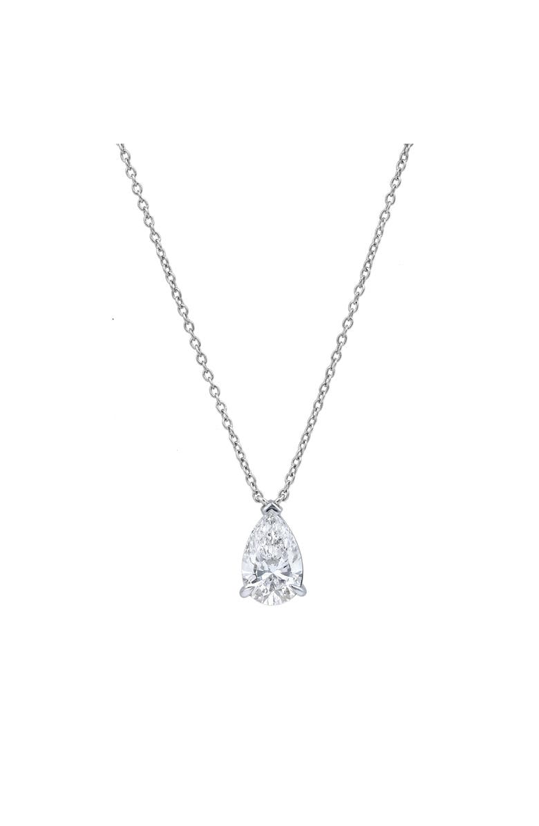 LuvMyJewelry Pear Perfection 14K Gold Lab Grown Diamond Necklace - 1 ct, Main, color, 14K White Gold