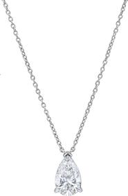 LuvMyJewelry Pear Perfection 14K Gold Lab Grown Diamond Necklace - 1.50 ct