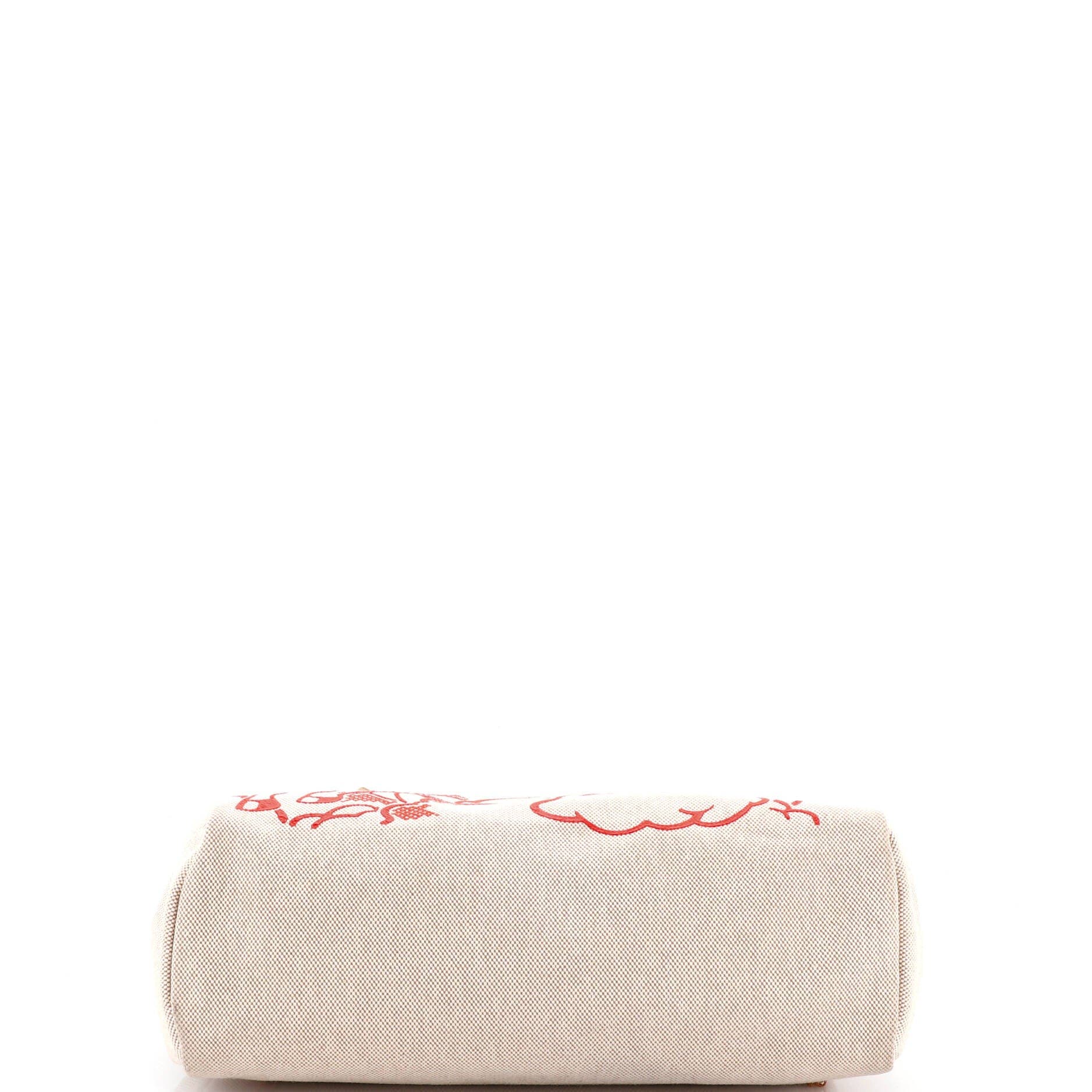 Pre-Owned Hermes Herbag Zip Pegase Pop Toile and Leather 31, Alternate, color, Ecru