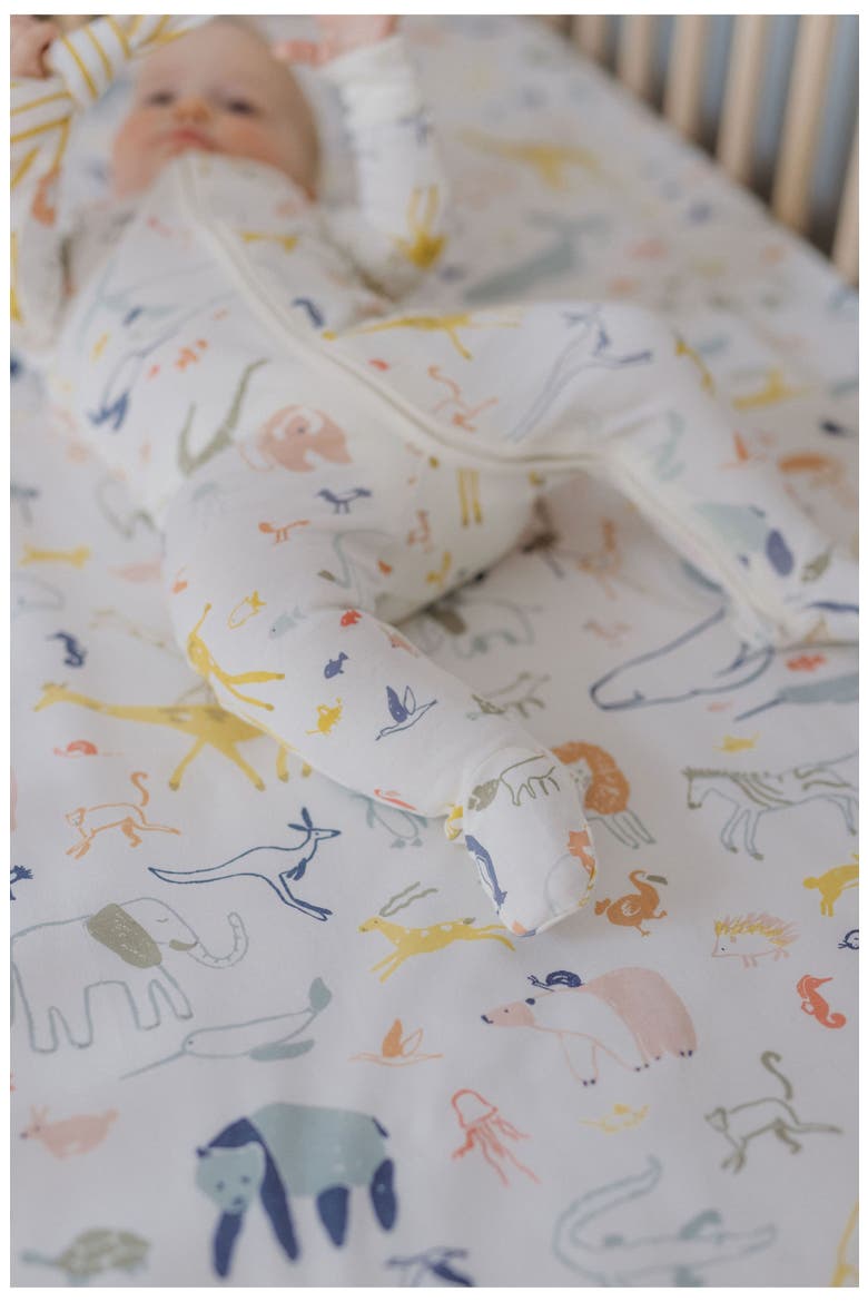 Into the Wild Organic Cotton Crib Sheet, Alternate, color, INTO THE WILD