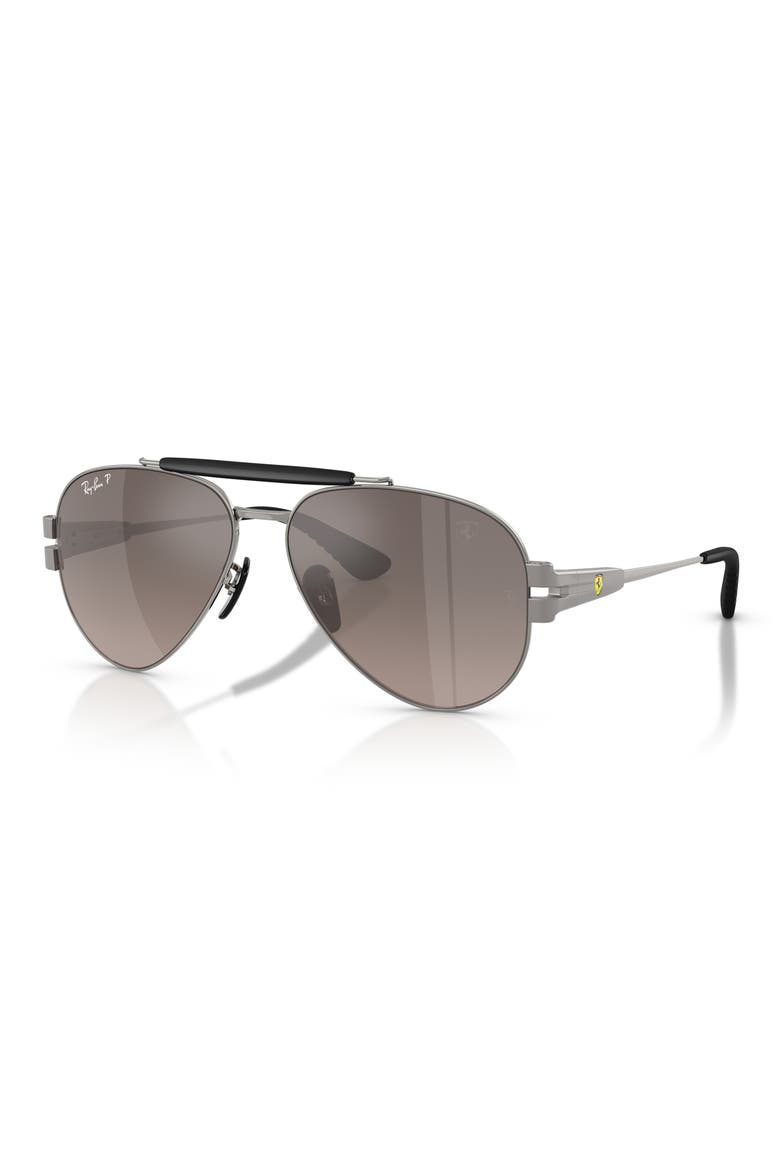 x Ferrari 58mm Polarized Phantos Sunglasses, Alternate, color, GUNMETAL / GREY GRADIENT POLAR