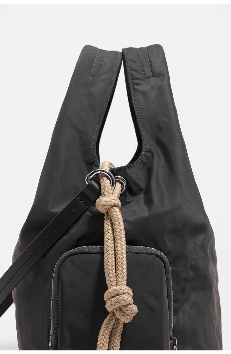 Bimba y Lola Nylon Handle Bag, Alternate, color, Charcoal
