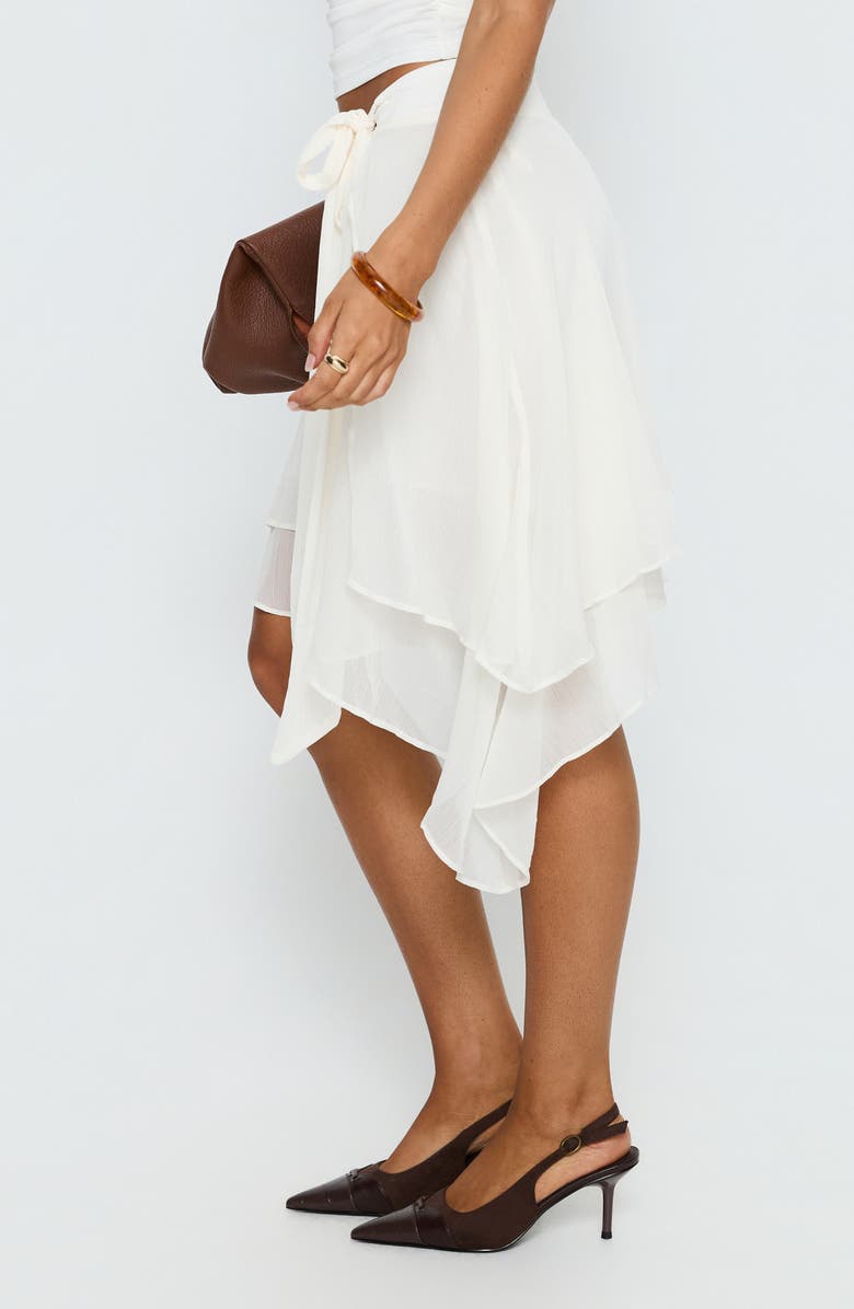 Princess Polly Ophella Tie Waist Tiered Asymmetric Chiffon Midi Skirt, Alternate, color,