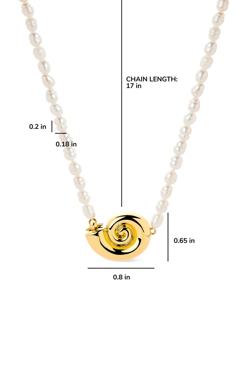 Shell Necklace - Adora, Alternate, color, Gold