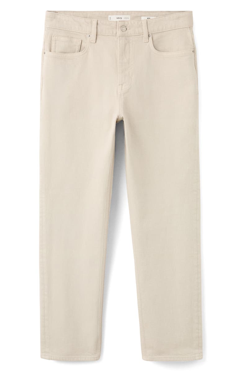 MANGO Ben Tapered Jeans, Alternate, color, Sand