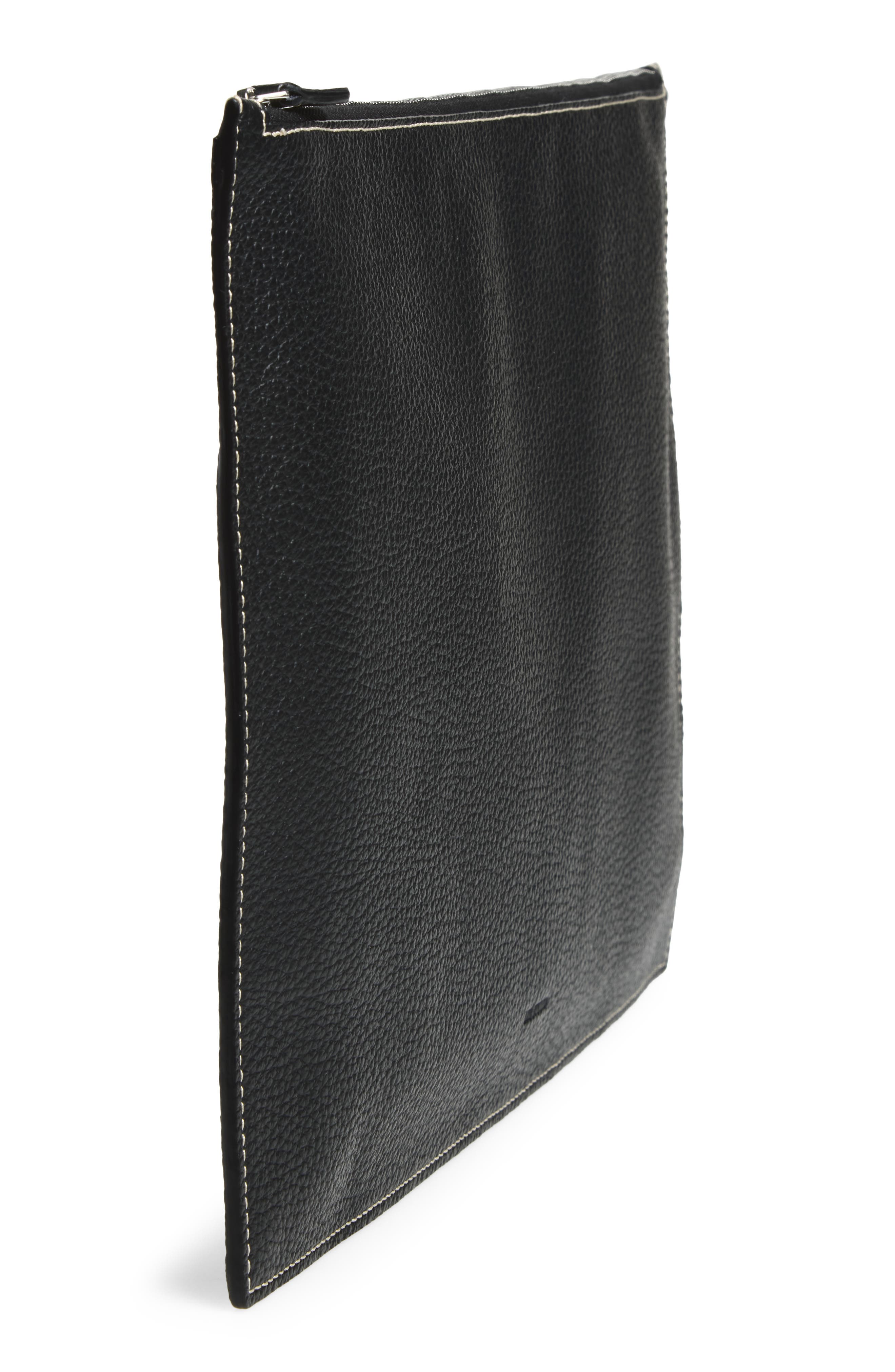 Lié Studio The Lilith Travel Pouchette, Alternate, color, Black Grosgrain