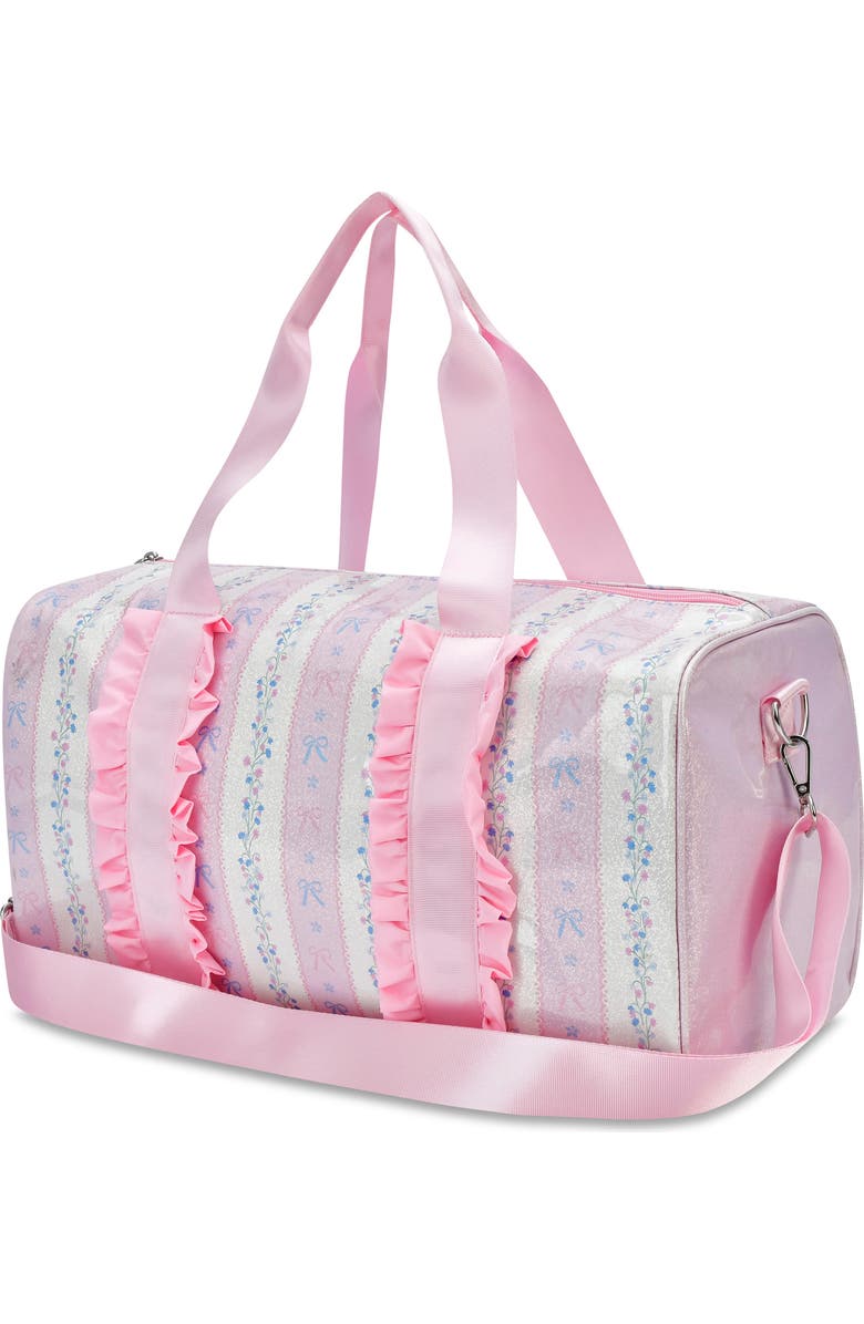 Iscream Kids' Floral Stripes Duffle Bag, Alternate, color, Pink Multi