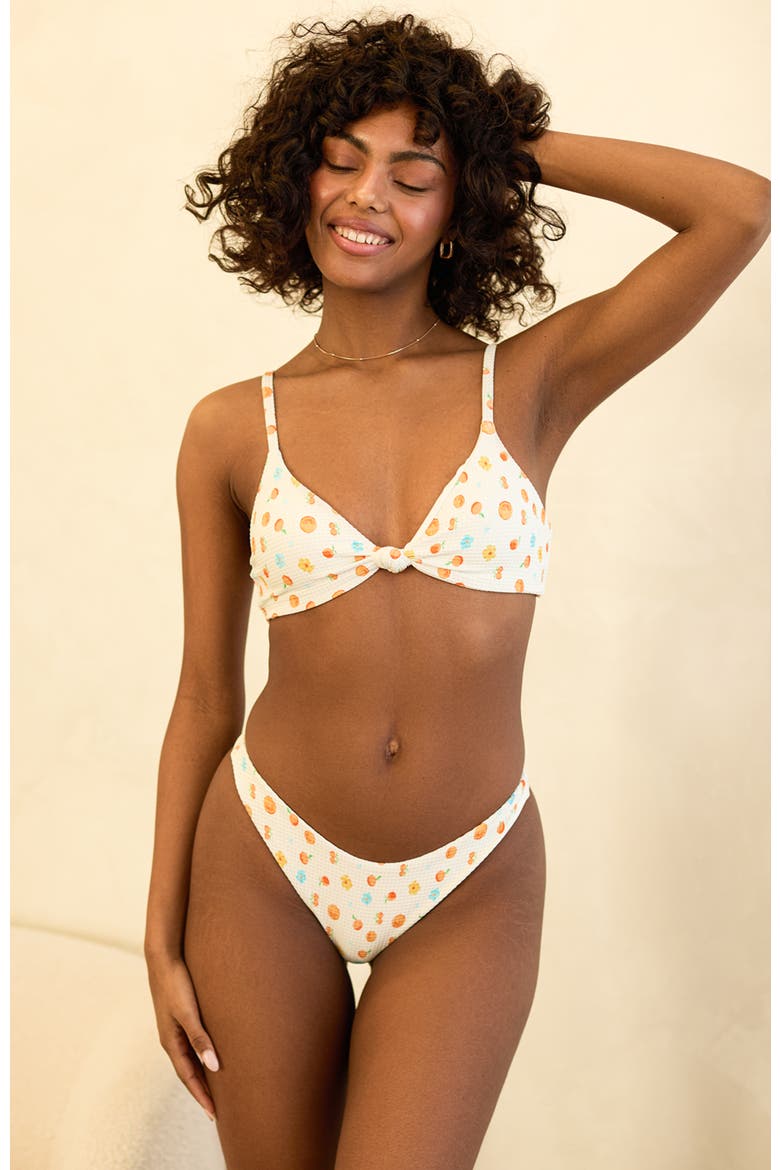 Seaport Thong Bikini Bottom, Main, color, Clementine