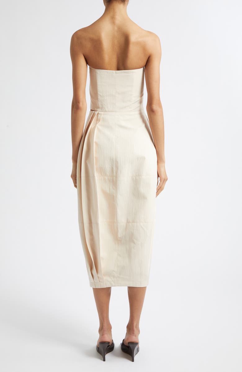 ISRAELLA KOBLA Senita Strapless Midi Dress, Alternate, color, Beige