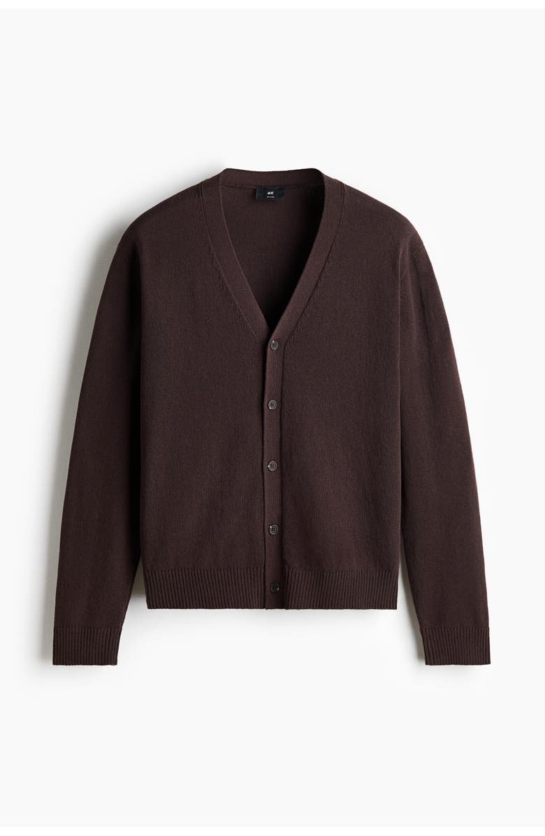 H&M Relaxed Fit Cardigan, Alternate, color, Dark Brown