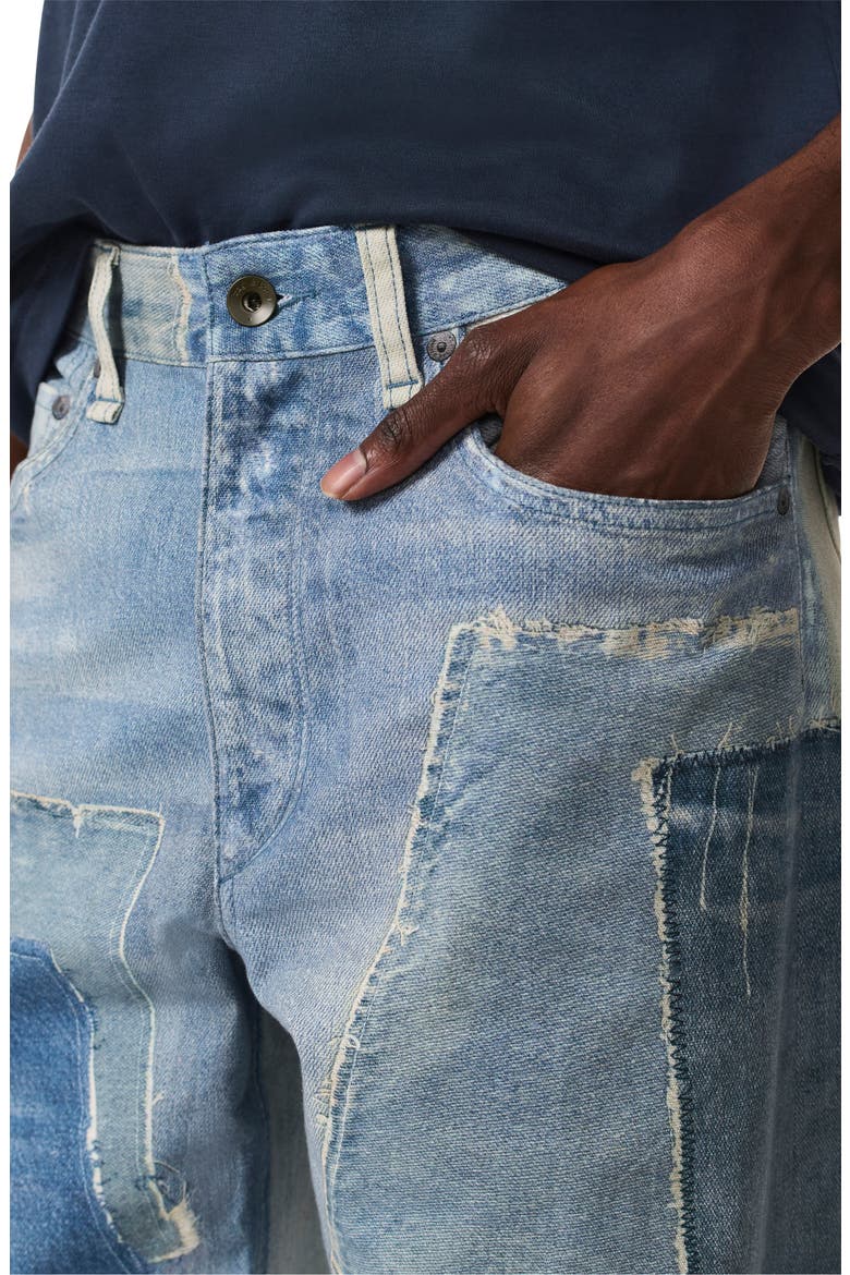 rb Miramar Fit 4 Canvas Straight Leg Jeans, Alternate, color, PATCHWORK