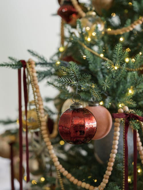 Cg Hunter 3" Mercury Glass Bordeaux Assorted Style Ornament In Burgundy