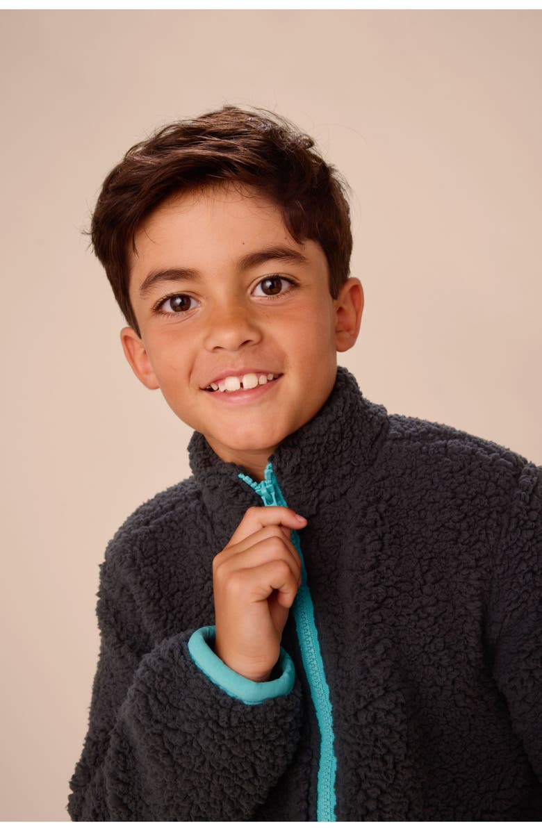 Tea Collection Teddy Fleece Zip Up Jacket, Alternate, color, 