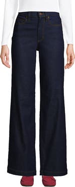 Lands' End High Rise Wide Leg Denim Jeans