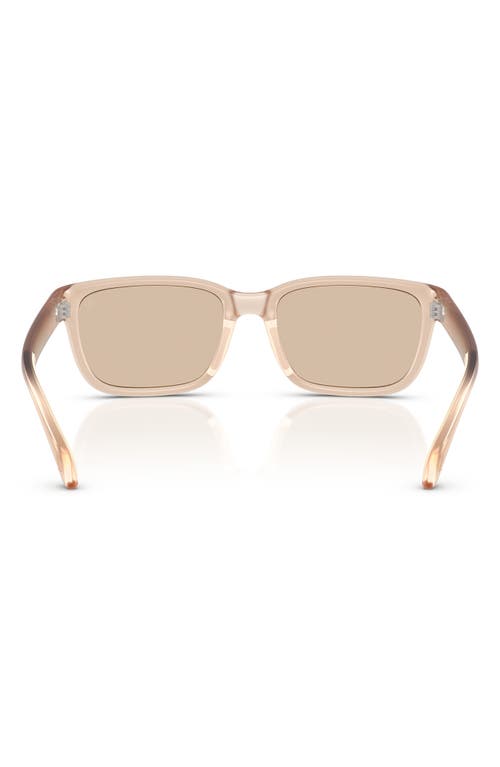 Moncler 55mm Polarized Rectangle Sunglasses In Pink