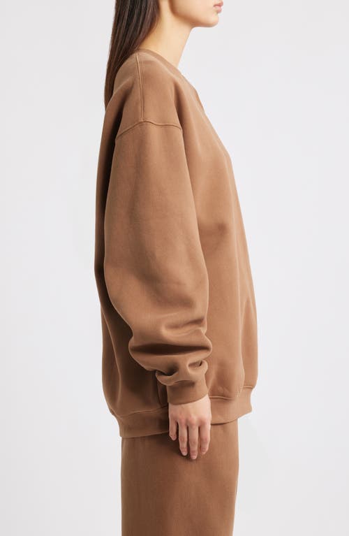 The Mayfair Group Gratitude Grows Rows Graphic Sweatshirt In Brown