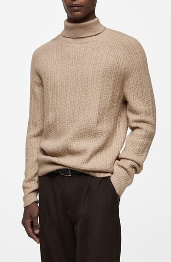 Turtleneck Cable Knit Sweater