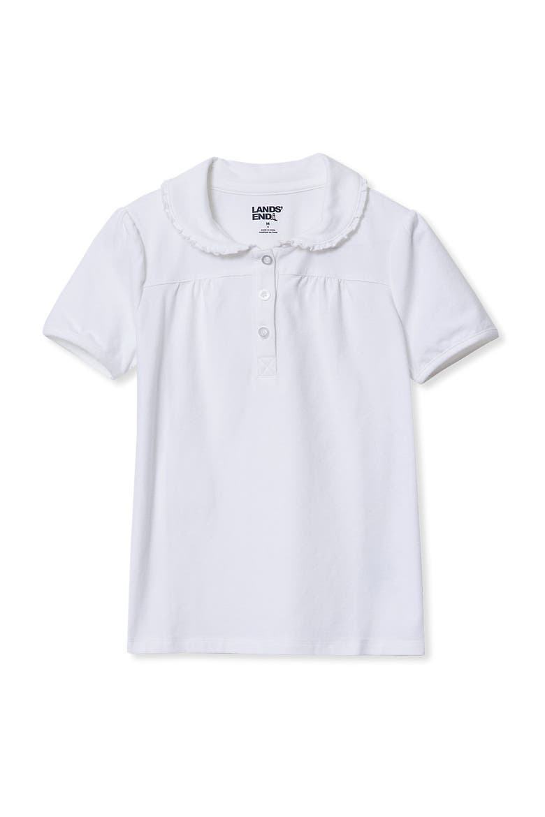Girls Frill Collar Tee, Main, color, White